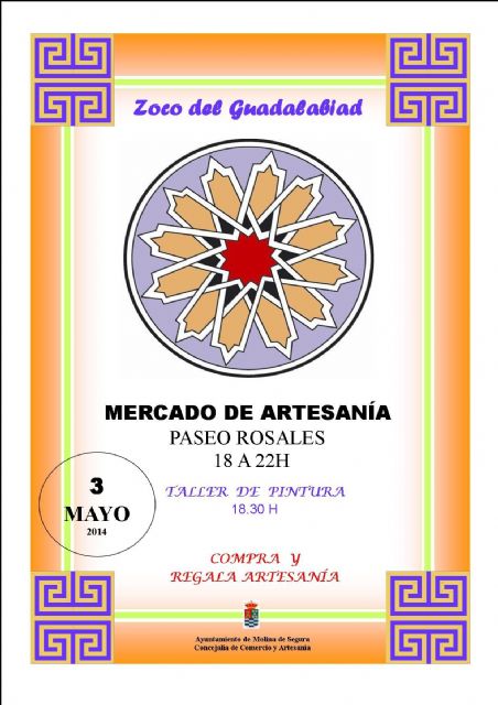 El mercadillo Zoco del Guadalabiad de Molina de Segura ofrece un taller de pintura el sábado 3 de mayo - 1, Foto 1