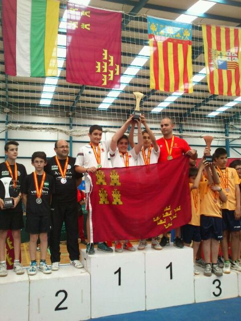 Miguel Ortiz se alza con la medalla de oro en el Campeonato de España Infantil Escolar de Tenis de Mesa, Foto 1