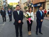 Centenares de jumillanos y jumillanas participan en la Ofrenda de Flores al Cristo Amarrado a la Columna