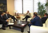 El consejero Manuel Campos recibe al presidente de Federacin Regional de Empresarios de la Construccin de Murcia