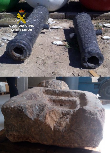 Recuperados dos cañones del siglo XVIII y restos arqueológicos de la época romana - 4, Foto 4