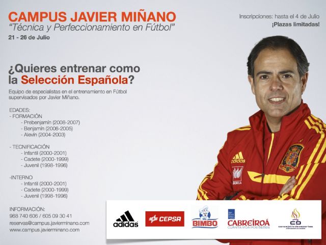 El Campus de Fútbol 'Javier Miñano' celebrará su segunda edición del 21 al 26 de julio con varias novedades - 1, Foto 1