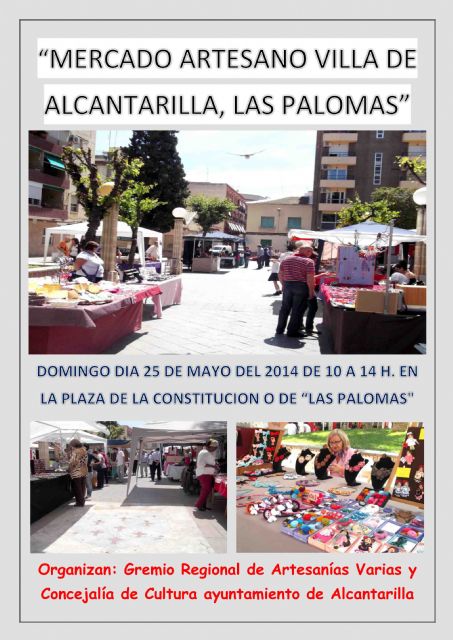 Mercado artesano las Palomas Villa de Alcantarilla, el domingo en el jardín de la Constitución, último mercado - 1, Foto 1