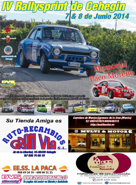El paraje de Burete acogerá el IV Rally Sprint Ciudad de Cehegín los días 7 y 8 de junio - 1, Foto 1