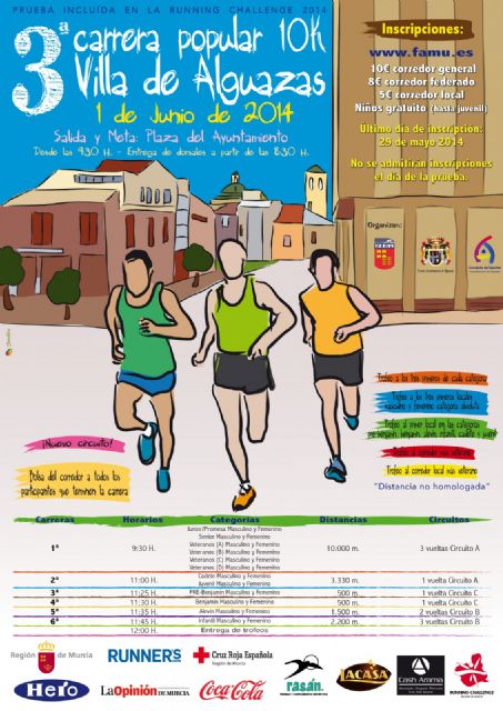 Cerca de 700 corredores ya se han inscrito en la III Carrera Popular Villa de Alguazas - 1, Foto 1