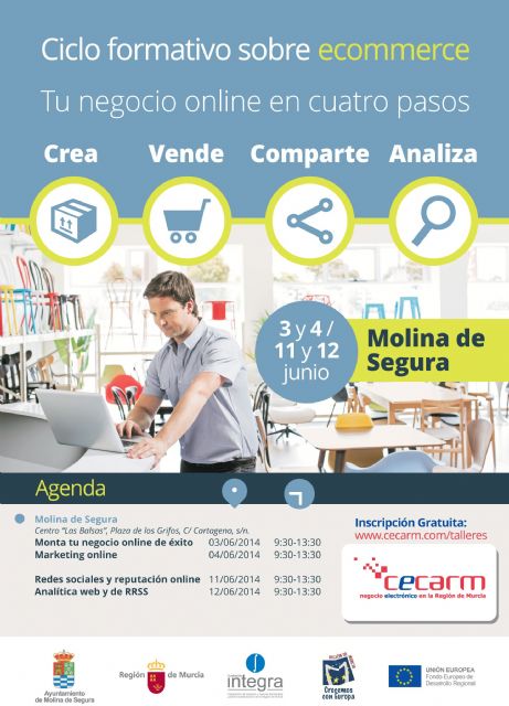 Molina de Segura acoge cuatro talleres gratuitos sobre comercio electrónico del 3 al 12 de junio - 1, Foto 1