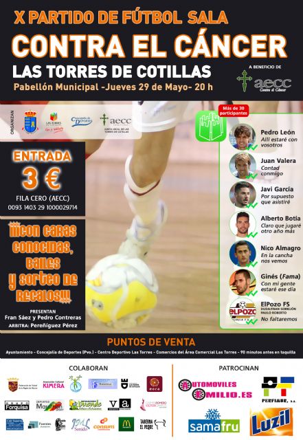 Almagro, Javi García, Pedro León, Valera y Botía, contra el cáncer en Las Torres de Cotillas - 1, Foto 1