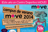 Campus de Verano 2014 Move, desde 23 de junio al 31 de Julio, para niñ@s de entre 3 y 14 años.