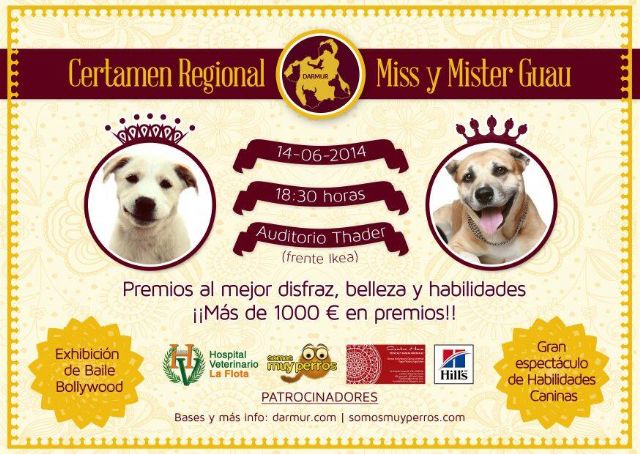 FDARMUR organiza el Certamen Miss y Mister Guau 2014 Región de Murcia a beneficio de los animales abandonados y maltratados. - 1, Foto 1