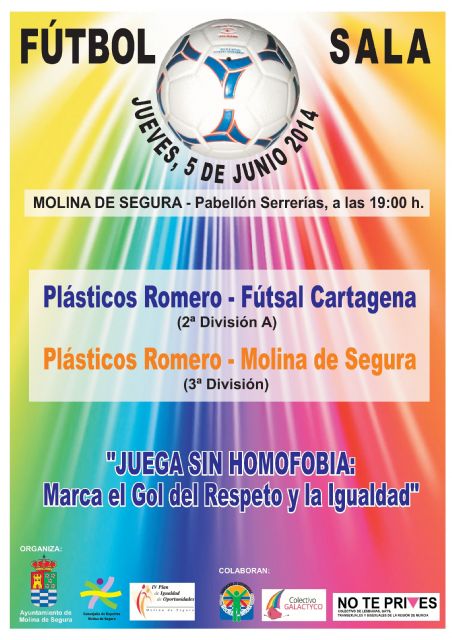 Molina de Segura acoge el partido de fútbol sala JUEGA SIN HOMOFOBIA. Marca el Gol del Respeto y la Igualdad - 1, Foto 1