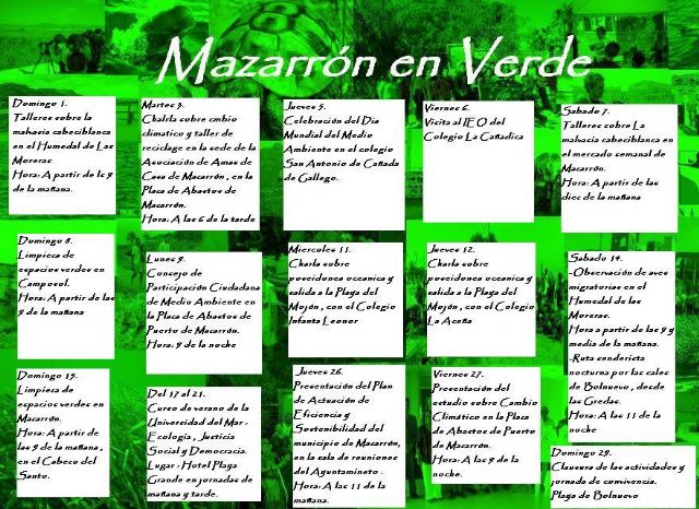 Todo listo para celebrar el programa Mazarrn en verde con motivo del da mundial del medio ambiente, Foto 2