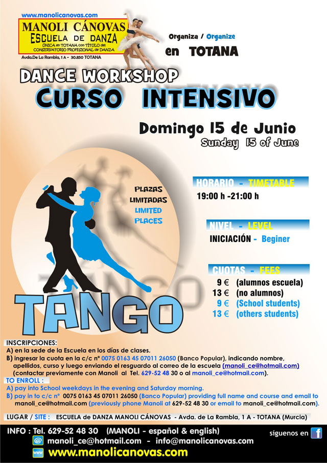 Cursos intensivos de TANGO y SALSA en Totana, Foto 1