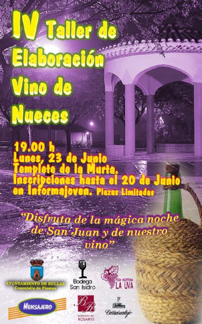 La cuarta edición del Taller de elaboración de vino de nueces se celebra el próximo lunes 23 de junio - 1, Foto 1