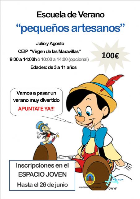 La Escuela de Verano 2014 transmitirá a los niños los secretos de los oficios artesanos de Cehegín - 1, Foto 1