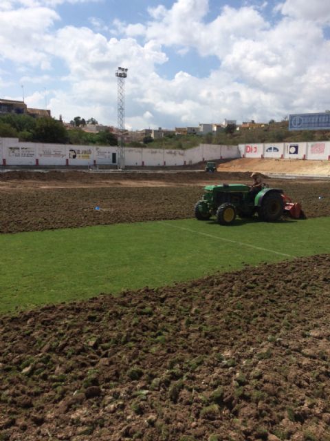 Comienzan las obras de construcción del campo de césped artificial en el Nicolás de las Peñas en Bullas - 2, Foto 2