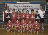Los equipos Benjamn Alevn y Cadete Aljucer ElPozo FS, en las fases finales del Campeonato de España