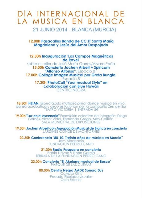 Blanca celebra el 'Día Internacional de la Música' con diferentes conciertos, conferencias y exposiciones - 2, Foto 2