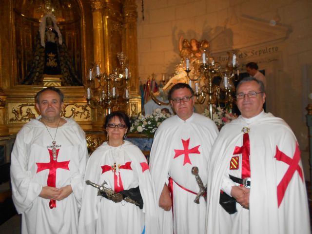 Una embajada oficial de los templarios de Jumilla, ataviados con hábito y armamento de la Orden del Temple, en el Mercado Medieval de Daroca (Zaragoza) - 1, Foto 1