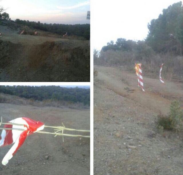 IU-Verdes alerta de la existencia de caminos cortados con alambre de espino en el Cabezo de la Jara - 1, Foto 1