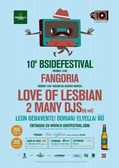 Love Of Lesbian, Fangoria, 2Many Djs, Dorian, Leon Benavente y Elyella djs actúan en el B SIDE Festival de Molina de Segura el viernes 12 y sábado 13 de septiembre - 1, Foto 1