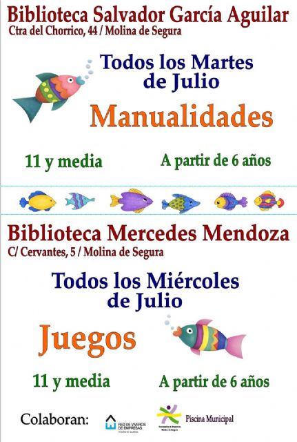 Las bibliotecas municipales de Molina de Segura programan actividades para niños durante el mes de julio - 1, Foto 1