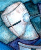 Templario azul, ilustrar el cartel anuncio de la XII Guardia Templaria a la Virgen patrona de Jumilla