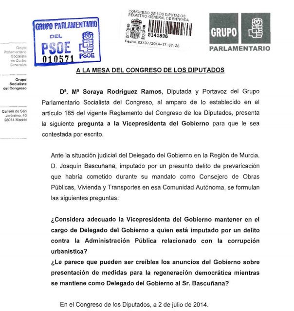 El PSOE pregunta al Gobierno de España si considera apropiado que Bascuñana siga siendo su delegado en la Región - 2, Foto 2