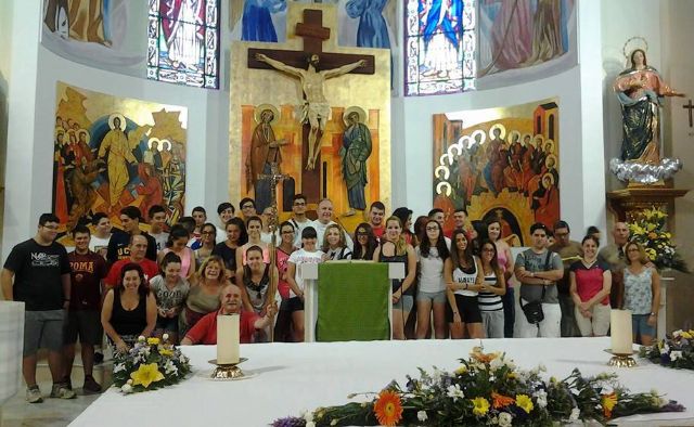 Unos 60 jóvenes de la parroquia de Los Barqueros peregrinan a Calasparra - 1, Foto 1
