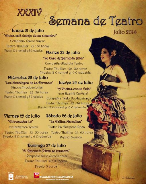 Comedias, obras clásicas e infantiles, protagonizan la XXXIV Semana de Teatro de Caravaca del 21 al 27 de julio - 2, Foto 2