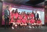 La totanera Macarena González en la Gala fin de temporada de la Federación de Fútbol