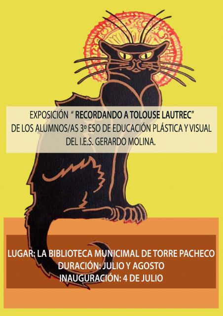 Los alumnos del IES Gerardo Molina de Torre-Pacheco homenajean a Toulouse Lautrec en una exposición - 1, Foto 1