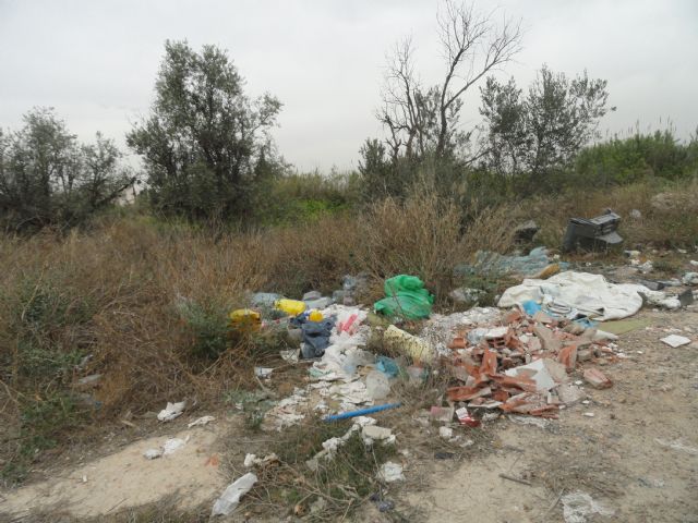 El Grupo Socialista exige la limpieza de los solares situados en los accesos del colegio Saavedra Fajardo de Algezares - 1, Foto 1