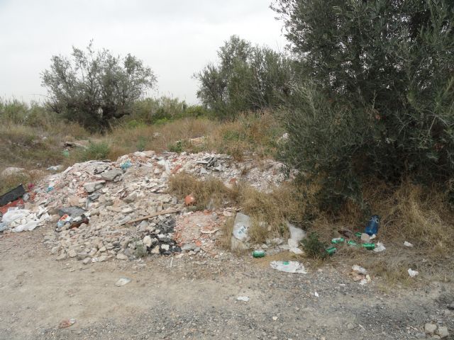 El Grupo Socialista exige la limpieza de los solares situados en los accesos del colegio Saavedra Fajardo de Algezares - 2, Foto 2