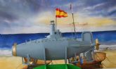 El submarino Peral, construido en la penitenciaría de Campos del Río, se expone en Daroca (Aragón)