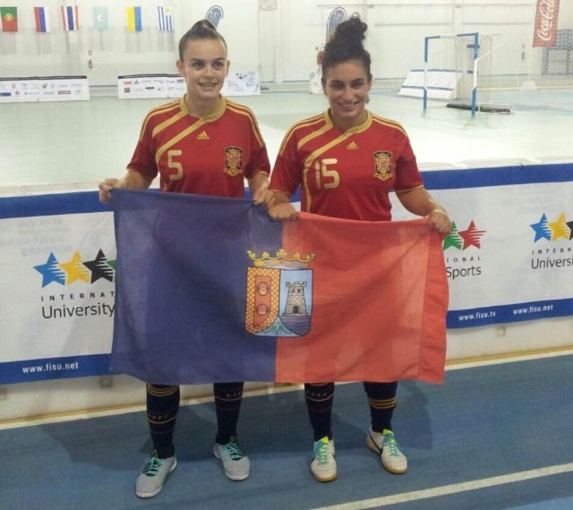 Las jugadoras del Roldan FSF, Marta Peñalver y Mayte Mateo, subcampeonas con la selección española en el Campeonato Universitario Mundial de Fútbol Sala - 1, Foto 1
