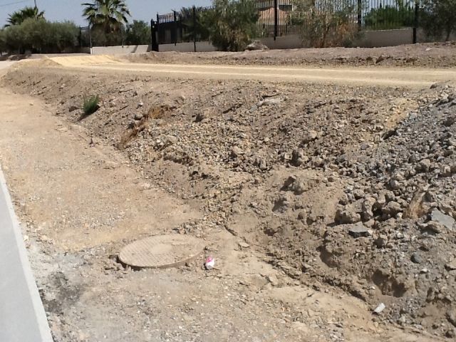 Soler: Es un disparate que por no instalar una tubería en las obras de la antigua carretera de Águilas, los vecinos tengan que romper el carril bici y las aceras para poder realizar sus acometidas sanitarias - 2, Foto 2