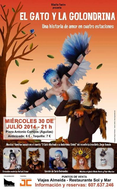Teatro infantil en Águilas con la obra El gato y la golondrina - 2, Foto 2