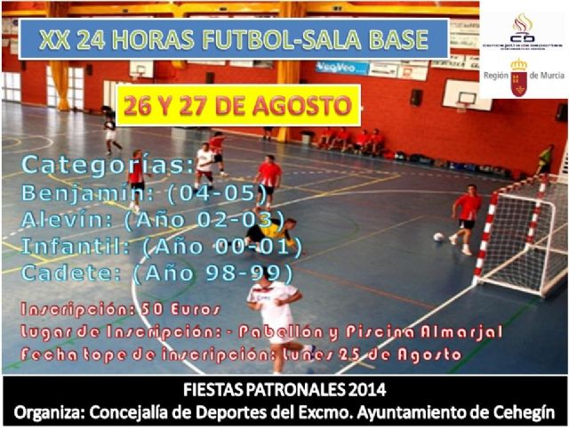 Las XX 24 Horas de Fútbol Sala Base se disputarán los días 26 y 27 de agosto - 1, Foto 1