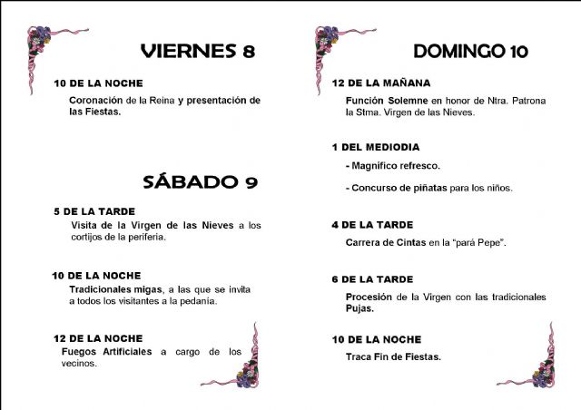 El Escobar celebra este fin de semana las fiestas en honor a la Virgen de las Nieves - 1, Foto 1