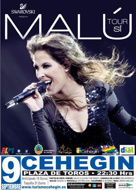 A la venta las entradas del concierto de Malú en la Plaza de Toros de Cehegín - 1, Foto 1