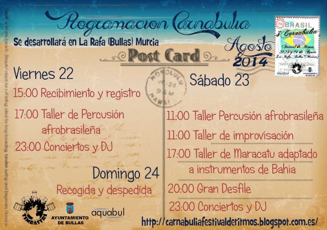 El Festival de rítmos afrobrasileños Carnabulia celebra su tercera edición este fin de semana en Bullas - 2, Foto 2