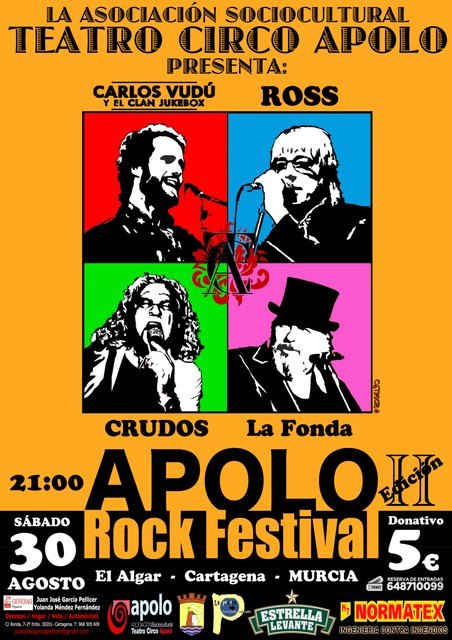 La 2º edición del Apolo Rock Festival tendrá lugar el próximo 30 de agosto en El Algar, Cartagena - 1, Foto 1