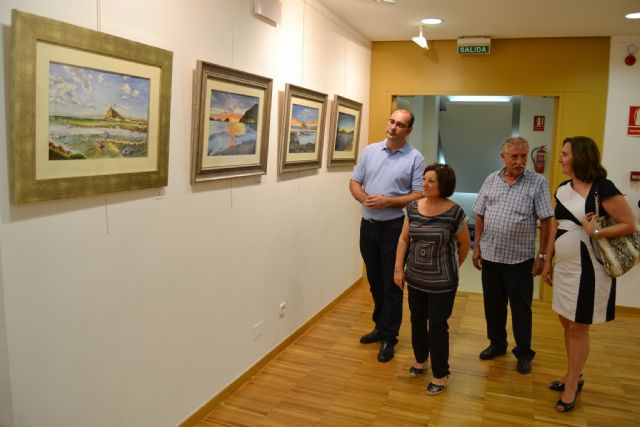 El mar de Águilas protagonista de la exposición de acuarelas de Antonia Cano - 1, Foto 1