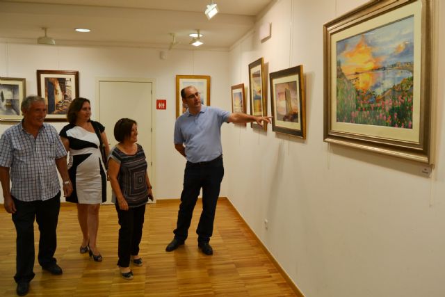 El mar de Águilas protagonista de la exposición de acuarelas de Antonia Cano - 2, Foto 2