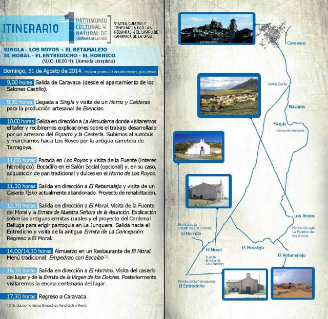 Las rutas por el patrimonio natural y cultural de las pedanías de Caravaca comienzan el domingo - 1, Foto 1
