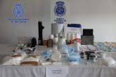 La Policía Nacional desmantela en la Región de Murcia un completo laboratorio de transformación de  cocaína