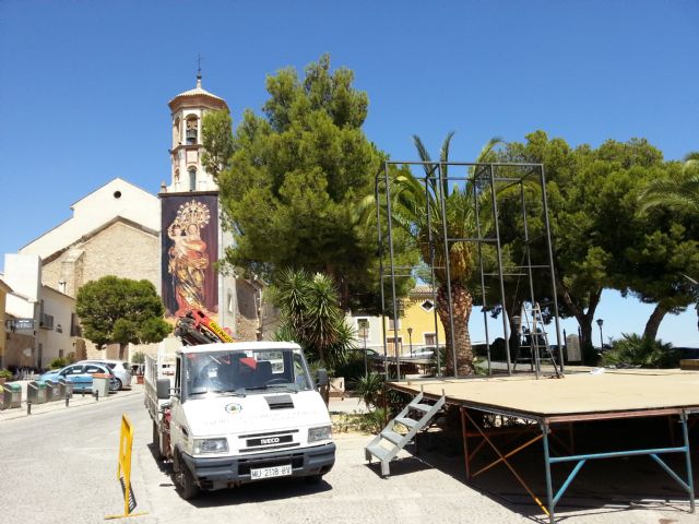 La Plaza del Castillo se engalana para acoger el Pregón de las Fiestas de Cehegín 2014 - 1, Foto 1