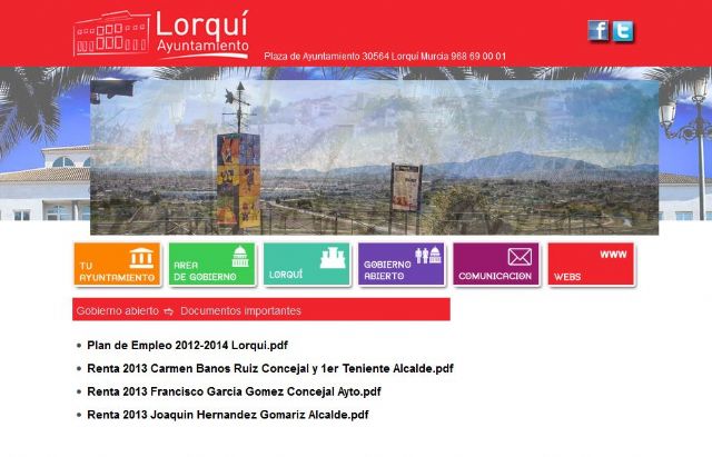 El alcalde y los concejales de Lorquí hacen pública su declaración de la renta en la web - 1, Foto 1