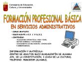 Abierta la matricula para el curso de Formacin Profesional Bsica en Servicios Administrativos