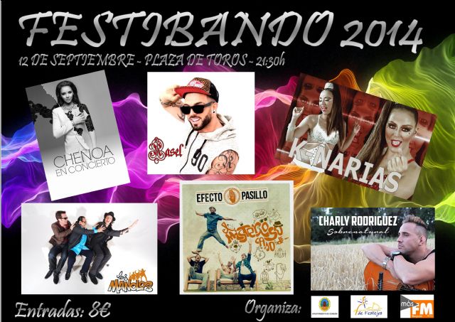 Efecto Pasillo, K-narias, Chenoa, Rasel, Charly Rodríguez y Los Manolos completan el cartel del Festibando 2014 - 1, Foto 1